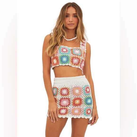 Beach Riot Other - NWT Beach Riot Eliza Crochet Skirt Set S/M